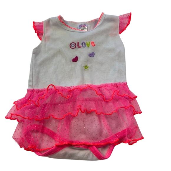 Other - Baby Girls Pink Tutu Love Onesie Bodysuit 6-9 Months